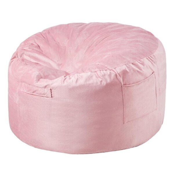 Bean Bag Chair,91 cm Round Bean Bag Chair with Removable and Washable Cover, 25D Memory Foam Filled with Soft and Smooth Dutch Velvet, Bean Bag for Bedroom or Playroom, Blue