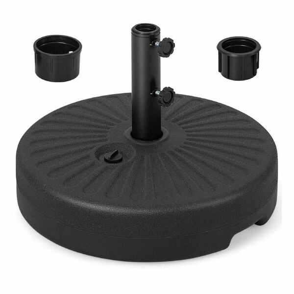 Costway 30KG Fillable Umbrella Base Weight Parasol Holder Stand 48mm Water/Sand Pole Heavy-Duty Patio Beach Garden