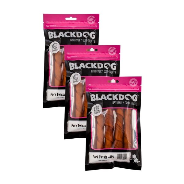 Blackdog Pork Twists 4 Pack x 3pk