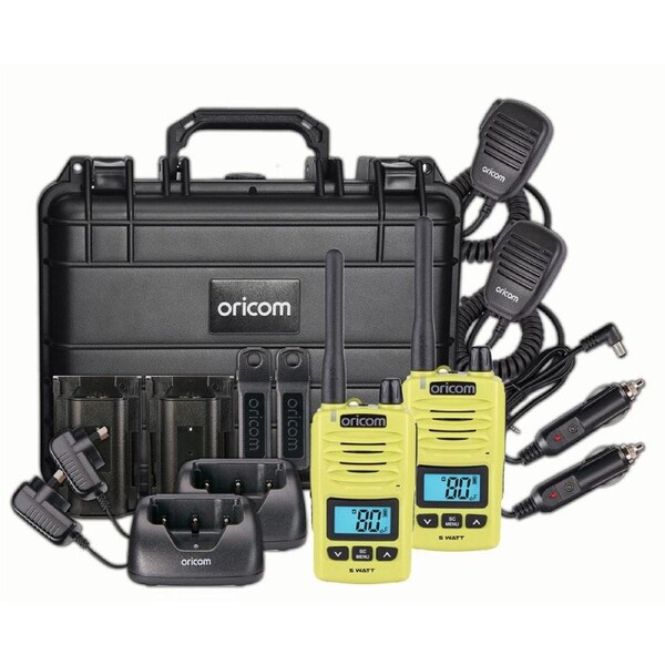 Oricom DTXTP600 5 Watt IP67 Waterproof Handheld UHF CB Radio Trade Pack - Lime