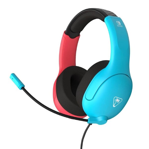 Turtle Beach Airlite Fit Wired Gaming Headset for Nintendo Switch (Neon Blue and Red)