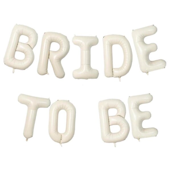 16-inch Cream BRIDE TO BE Foil Balloon Banner