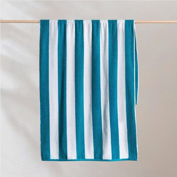 Canningvale Cotton Terry Beach Towel - Cabana Oceano Teal