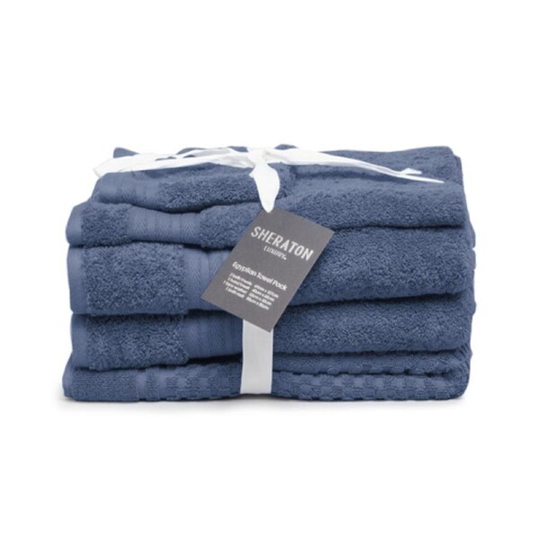 Sheraton Egyptian 5 Piece Towel Pack - Deep Blue