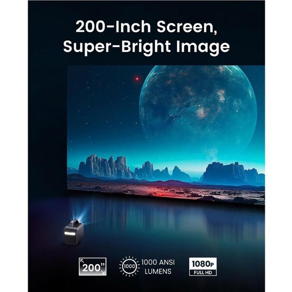 Nebula Mars 3 Outdoor 1080p Portable Projector D2333C11 - Black Black