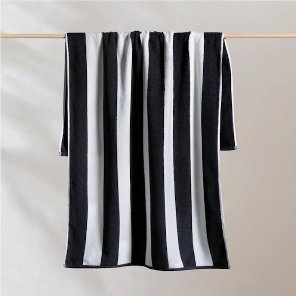 Canningvale Cotton Terry Beach Towel - Black