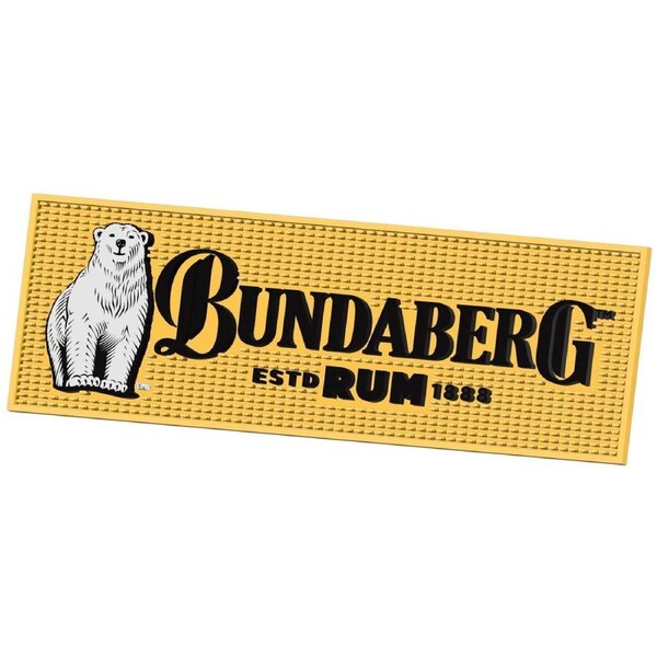 Bundaberg Rum Rubber EVA Bar Mat - Bundy Rum - 20cm x 60cm - Bar Runner