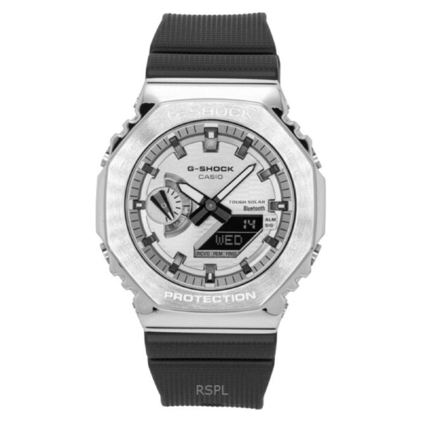 Casio G-SHOCK G-STEEL Bio-Based Resin Strap Smartphone Link Analog Digital Grey Dial Solar GBM-2100A-8B 200M Men's Watch