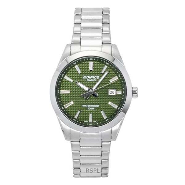 Casio EDIFICE Analog Stainless Steel Green Dial Quartz EFV-160D-3A 100M Men's Watch