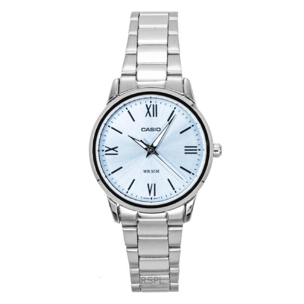 Casio Analog Stainless Steel Mint Blue Dial Quartz LTP-1303DD-2AV Women's Watch