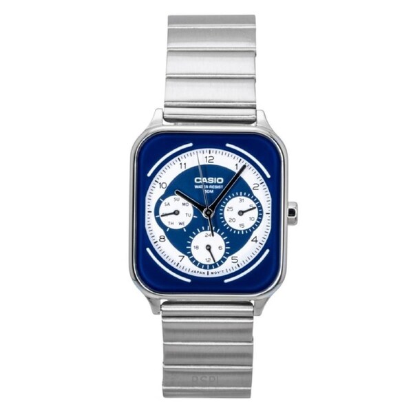 Casio Standard Analog Stainless Steel Blue And White Dial Quartz MTP-M307D-2BV Men's Watch