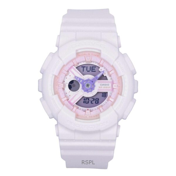 Casio Baby-G Analog Digital Resin Strap Pink Dial Quartz BA-110AH-4A 100M Women's Watch