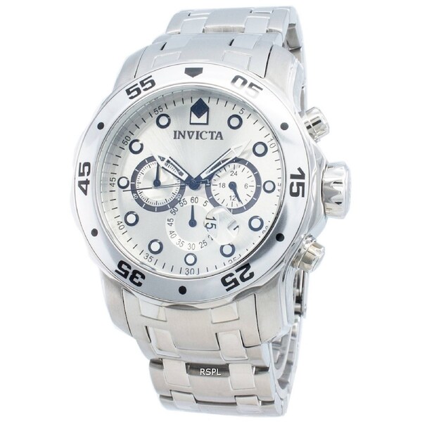 Invicta Pro-Diver Quartz Chronograph Silver Dial 0071 Men's Watch