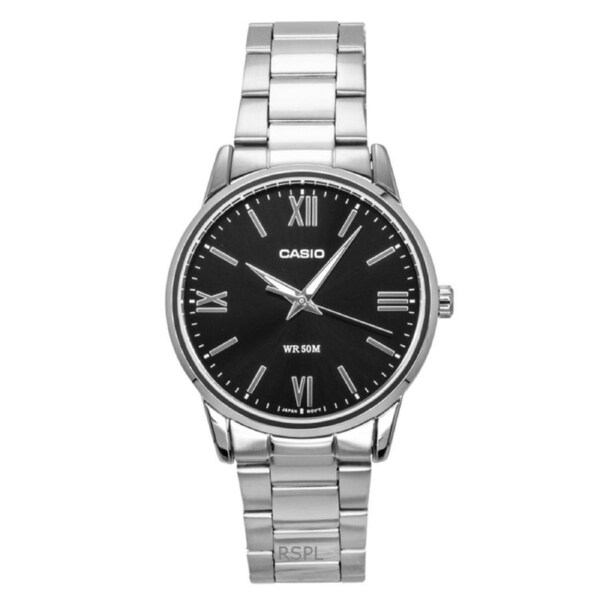 Casio Analog Stainless Steel Black Dial Quartz MTP-1303DD-1AV Men's Watch