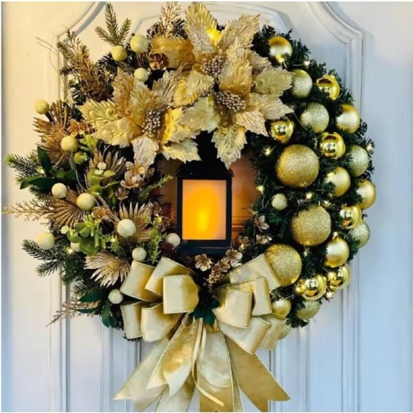 Snowman Fruit Nut Christmas Wreath