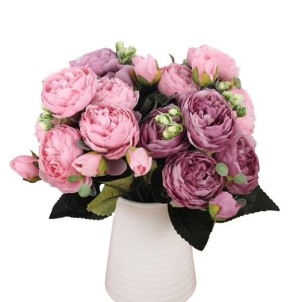 Silk Peony Rose Bouquet Artificial Flowers Decoration