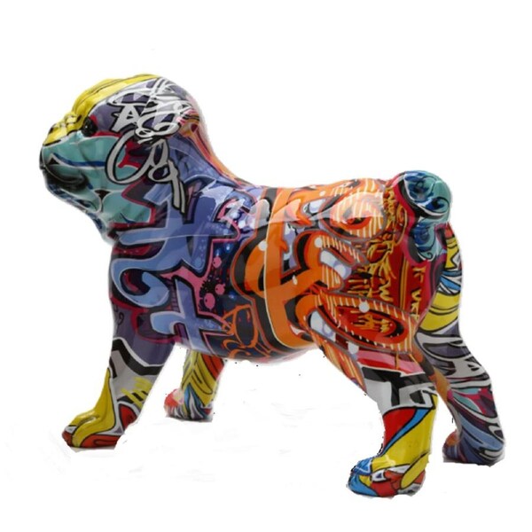 Graffiti Pug Resin Craft