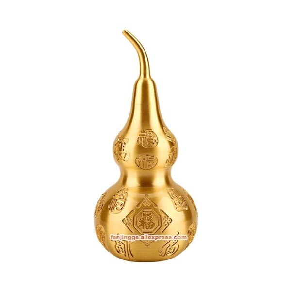 Feng Shui Copper Gourd Sculpture: Prosperity in Style