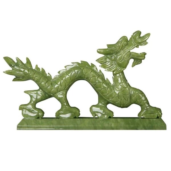 Feng Shui Elegance: Chinese Zodiac Dragon Jade Ornaments