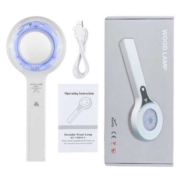 UV Skin Analyzer for Beauty and Facial Testing - Wood Lamp Light Detection