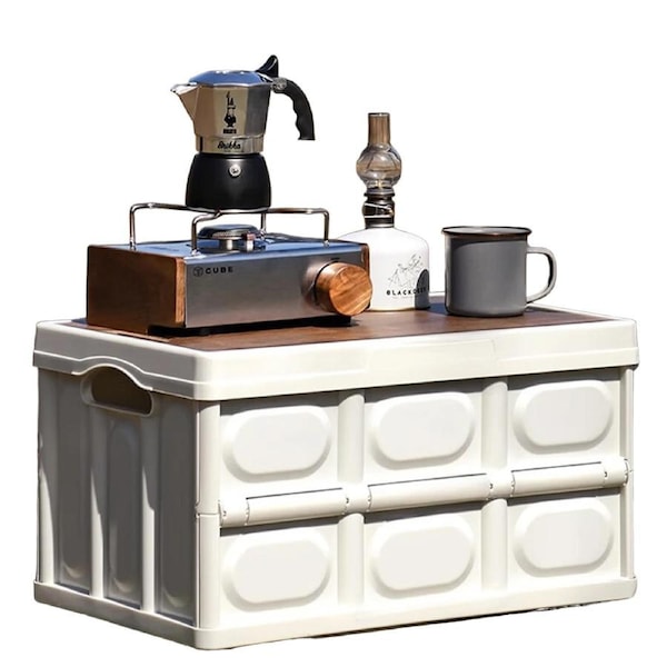 Wooden Camping Storage Organizer Box with Large Capacity