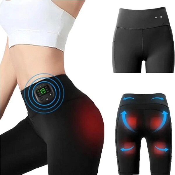 EMS Muscle Stimulator High Waist Yoga Shorts – 8 Modes, 19 Intensity Levels XL