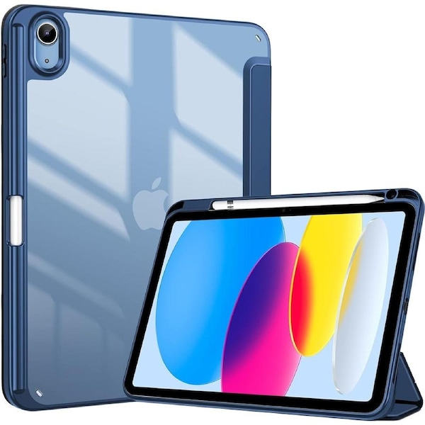 Case for iPad (A16) 11th Generation 11 Inch 2025/10th Generation 10.9 Inch 2022 Case with Pencil Holder Supports Auto Wake/Sleep -Navy