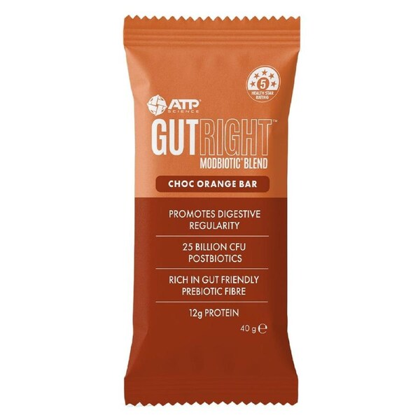 ATP Science Gutright Microbiotic Blend Choc Orange Bar 40g