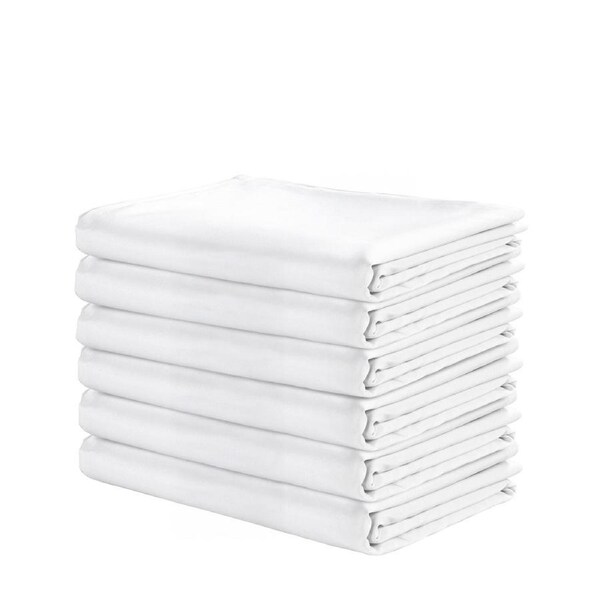 Set of 6 - Solid Tablecloths 6 seat 152x213cm - White
