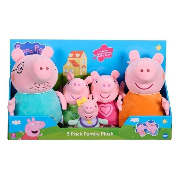 Peppa Pig 5 Pack Family Plush