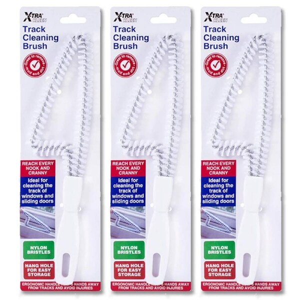 Deal365 3Pack Track Cleaning Brush Triangle Window Gap Sliding Cleaner Door Dirt Cleaner