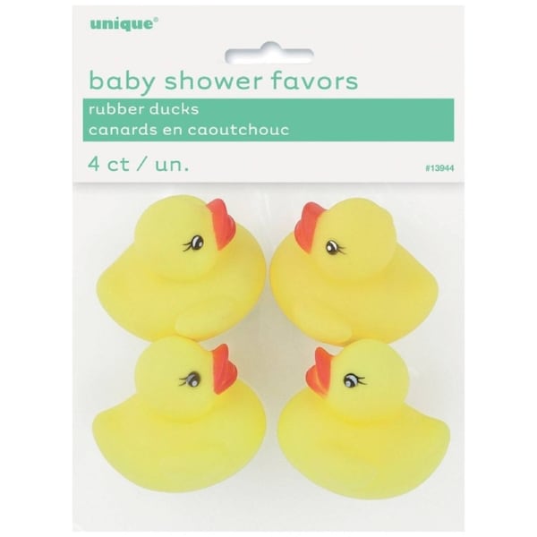 More Than Party Rubber Ducks Baby Shower Favours Yellow Pack of 4