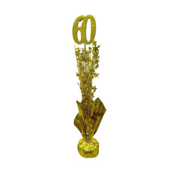 More Than Party Centrepiece Table Decoration 60th Birthday Gold