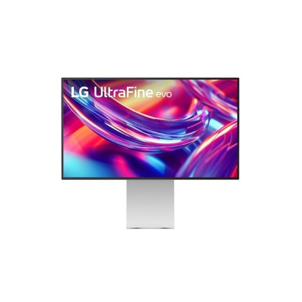 LG UltraFine evo 32' 6K monitor with IPS Black, HDR600, DCI-P3 98%, Adobe RGB 99.5%, Thunderbolt 5, HDMI 2.1, and tilt/height/pivot adjustments