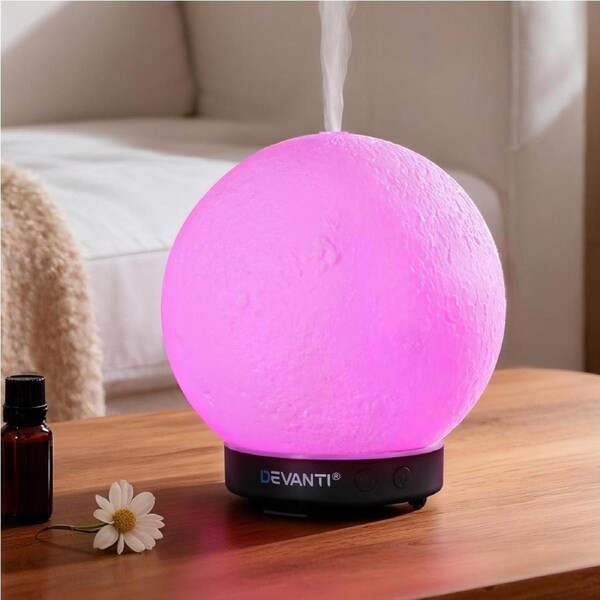 Devanti Ultrasonic Aroma Diffuser Aromatherapy Moon Lamp 200ml