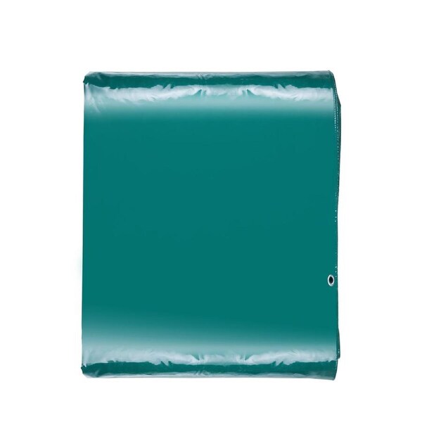 PVC Waterproof Tarp, 16.5 x 29.5 ft Heavy Duty PVC Tarpaulin, Tear-Proof and Weather-Proof, with Grommets and Reinforced Edges for Canopy, Boat, RV, Tent Shelter, Trailer, Truck Cover, Green