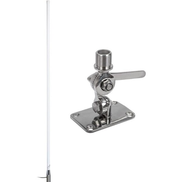 BLACKHAWK Marine Antenna 698 - 2700 Mhz -7Dbi Includes Adjustable Stainless Steel Base