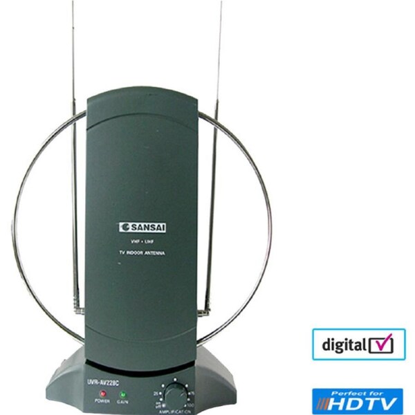 SANSAI Amplified Indoor Antenna Adjustable Gain