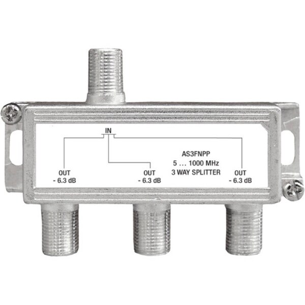PCT 3 Way F-Type Splitter Foxtel Approved F30224