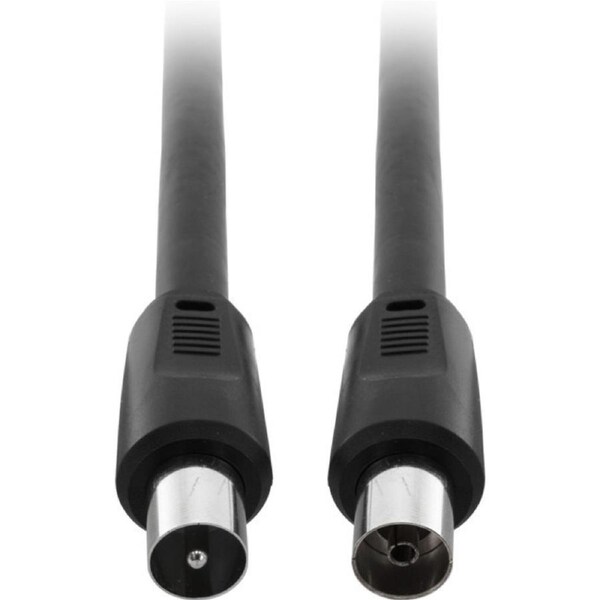 PRO2 5M Rg59Quad Tv Extension Lead Pal Plug To Pal Socket - Black