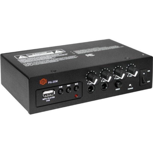 SHOW 20W Dc12V Class D Amplifier Mp3 Siren 2Xmic Aux In Show