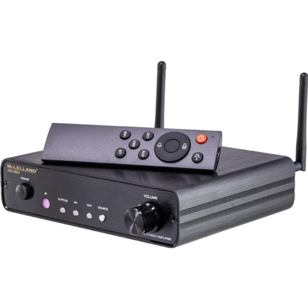 MCLELLAND 2 Channel Streaming Amplifier Wifi Bluetooth Class D 2 X 50W Rms