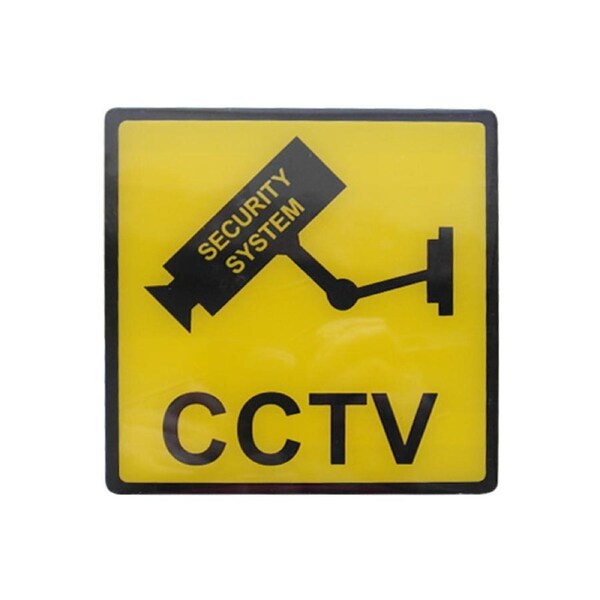 DOSS Cctv Security Sign 120 X 120Mm Acrylic