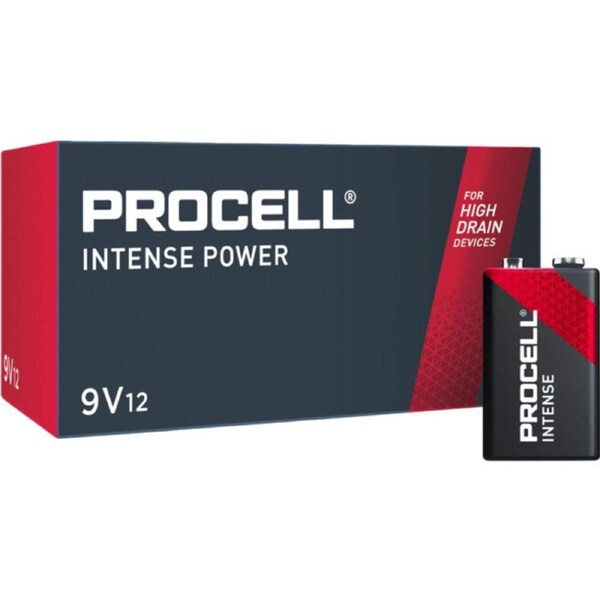 DURACELL Procell Intense Px1604 9V 12 Pack Batteries Bulk Alkaline Duracell