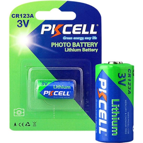 PKCELL 3V Lithium Cr123A Battery 1Pk Photo Battery