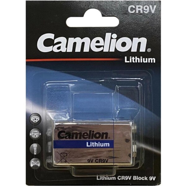 CAMELION 9V Lithium 10 Year Battery Cr9V 10 Year Smoke Alarm Life