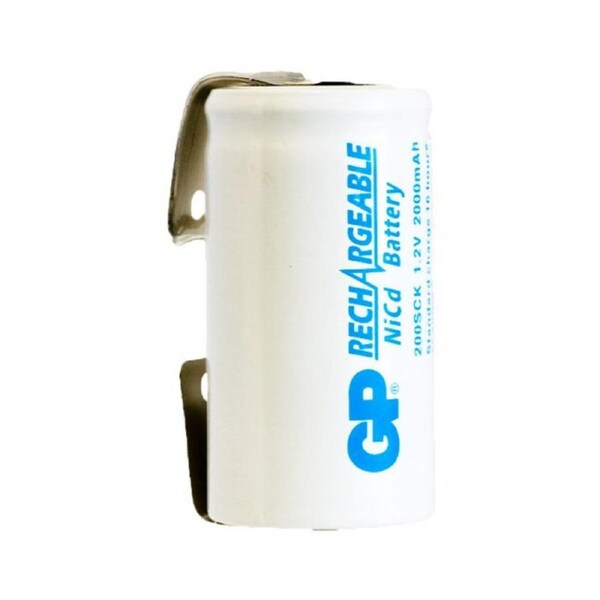 GP 2000Mah 1.2V Nicad Sub C With Tags Rechargeable Battery Gp
