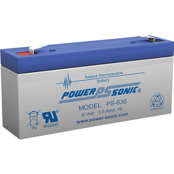 POWER SONIC 6V 3.5 Amp Sla Battery F1 Terminal Sealed Lead Acid