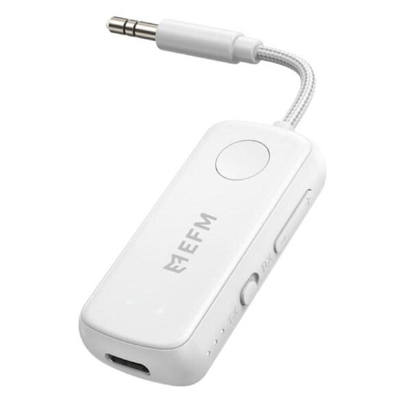 EFM Airplane Bluetooth Audio Adaptor Airfly - White (Connect Headphones to plane screen wireles)