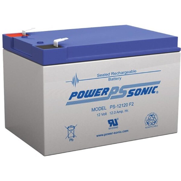 POWER SONIC 12V 12Amp Sla Battery F2 Terminal Sealed Lead Acid